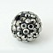 Round Grade A Pave Disco Ball Beads, Polymer Clay Rhinestone Beads, Jet Hematite, PP14(2~2.1mm), 10mm, Hole: 1.2~1.7mm