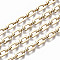 Brass Chains, Rectangle Link Chains, Unwelded, with Spool, Light Gold, Rectangle: 6.5x4.6x1mm, Link: 5.8x2.5x1.2mm, about 16.4 Feet(5m)/roll