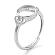 Flat Round Adjustable 925 Sterling Silver Ring Components&nbsp;STER-G042-10P-1