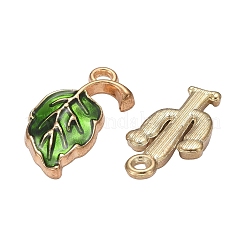60Pcs 6 Styles Alloy Enamel Pendants&nbsp;ENAM-LS0001-04LG