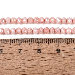 Anti-Tarnish Dyed Rondelle Glass Beads Strands&nbsp;EGLA-T021-3mm-17-15
