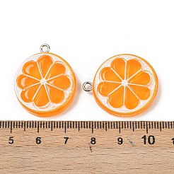 Fruit Theme Spray Painted Opaque Resin Pendants&nbsp;RESI-F061-02C