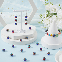 100Pcs Polymer Clay Pave Rhinestone Beads&nbsp;RB-SC0001-14