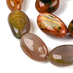 Natural Multi-Color Agate Beads Strands&nbsp;G-Q606-74