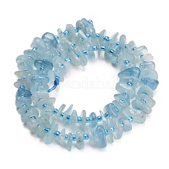 Natural Aquamarine Beads Strands&nbsp;G-Z124-A03-02