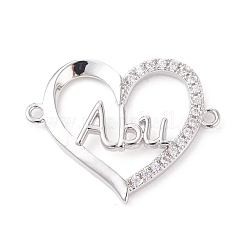Brass Micro Pave Clear Cubic Zirconia Links&nbsp;ZIRC-J039-11P
