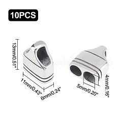 10Pcs 304 Stainless Steel Cord Ends&nbsp;STAS-UN0035-17