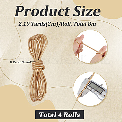 4Pcs Round PU Leather Cord&nbsp;DIY-CL0001-43A