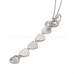 Heart Expanding Photo Locket Pendant Necklace for Women Men&nbsp;NJEW-SZ0001-40B