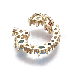 Brass Rhinestone Pendants&nbsp;X-ZIRC-E517-04G-G