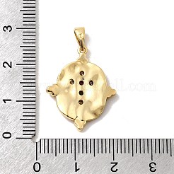 Brass Micro Pave Cubic Zirconia Pendants&nbsp;KK-H089-33G-02