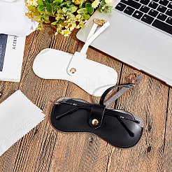 2Pcs 2 Colors Portable PVC Leather Glasses Cases&nbsp;AJEW-PH0004-53