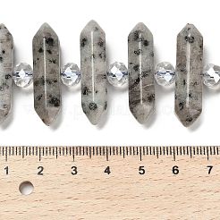Natural Sesame Jasper Double Terminated Point Beads Strands&nbsp;G-H069-B05-01