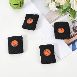 Acrylic Fiber Basketball Pattern Wrist Strap&nbsp;AJEW-WH20006-254