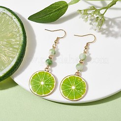 Real 18K Gold Plated Alloy Enamel Dangle Earrings&nbsp;EJEW-JE05667-05