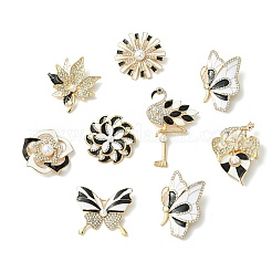 8Pcs 8 Styles Enamel Pins&nbsp;JEWB-CJ0003-16