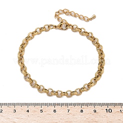 304 Stainless Steel Rolo Chain Anklets for Women&nbsp;AJEW-U025-03G