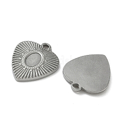 304 Stainless Steel Pendant Cabochon Settings&nbsp;STAS-P422-09P