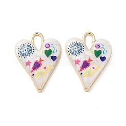 Rack Plating Alloy Enamel Pendants&nbsp;X-FIND-C050-09G