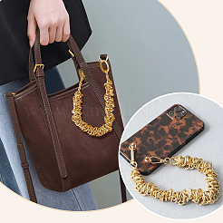 Zinc Alloy Twisted Ring Chain Bag Handles&nbsp;FIND-WH0436-47G