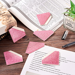 Glitter Imitation Leather Book Corner Protectors&nbsp;AJEW-TAC0038-03C