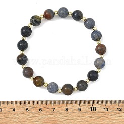 9MM Natural Dumortierite Beaded Stretch Bracelets&nbsp;BJEW-JB14305