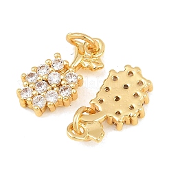 Brass Micro Pave Cubic Zirconia Charms&nbsp;KK-F927-17G
