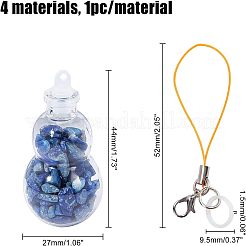 Transparent Glass Wishing Bottle Pendant Decoration&nbsp;HJEW-PH0001-29