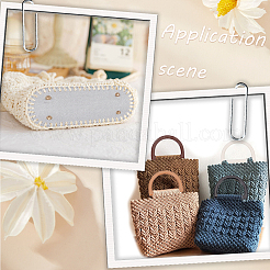 4Pcs 4 Colors PU Leather Oval Bottom&nbsp;FIND-CL0001-79B