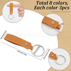 8 Colors PU Leather Keychain&nbsp;KEYC-SC0001-22