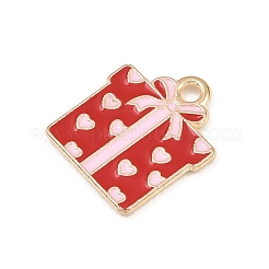 Valentine's Day Alloy Enamel Pendants&nbsp;ENAM-I084-01KCG-15