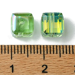 100Pcs Transparent Electroplate Glass Beads&nbsp;GLAA-K064-08A-AB04