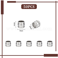 50Pcs 201 Stainless Steel European Beads&nbsp;FIND-UN0003-93