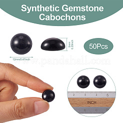 Synthetic Blue Goldstone Cabochons&nbsp;G-R416-12mm-34