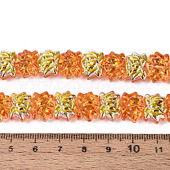 Baking Paint Electroplate Transparent Glass Beads Strands&nbsp;EGLA-N020-04C