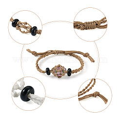 6Pcs Adjustable Braided Waxed Polyester Cord Macrame Pouch Bracelet Making&nbsp;BJEW-FW0001-04