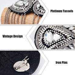 2Pcs Detachable Iron Tassel Epaulettes&nbsp;FIND-FH0005-43B