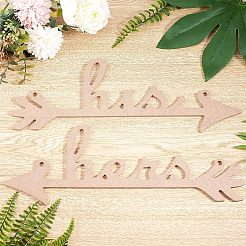 His and Hers Arrow Chair Signs Banner&nbsp;DIY-WH0157-34