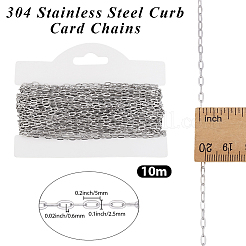 10M Tarnish Resistant 304 Stainless Steel Cable Chains&nbsp;CHS-BBC0001-18