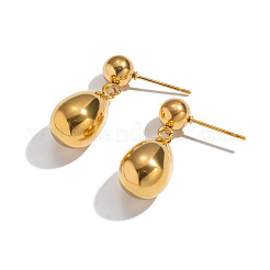 304 Stainless Steel Teardrop Stud Dangle Earrings for Women&nbsp;OR7893