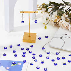 Handmade Evil Eye Lampwork Beads Strands&nbsp;LAMP-DC0001-21B