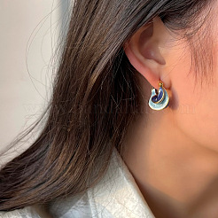 Alloy & Enamel Hoop Earrings&nbsp;WG61D14-01