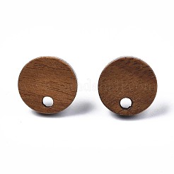 Walnut Wood Stud Earring Findings&nbsp;MAK-N033-008A
