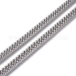 Tarnish Resistant 201 Stainless Steel Cuban Link Chains&nbsp;CHS-I005-05P