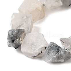 Natural Tourmalinated Quartz Beads Strands&nbsp;G-S386-C15