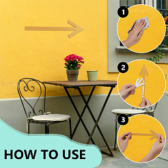 4Pcs Acrylic Arrow Toilet Public Signs&nbsp;AJEW-BC0010-42B