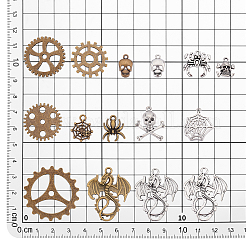 60Pcs 15 Style Tibetan Style Alloy Pendants&nbsp;TIBE-PH0002-09