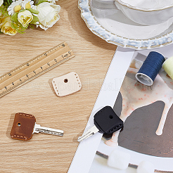 3Pcs 3 Colors Cowhide Key Cover&nbsp;OFST-GF0001-05