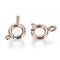Ion Plating(IP) 304 Stainless Steel Spring Ring Clasps&nbsp;LS-STAS-F224-02RG-A