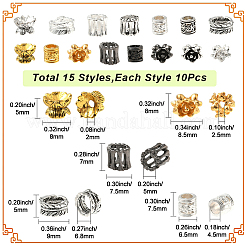 150Pcs 15 Styles Alloy European Beads&nbsp;FIND-SC0020-10